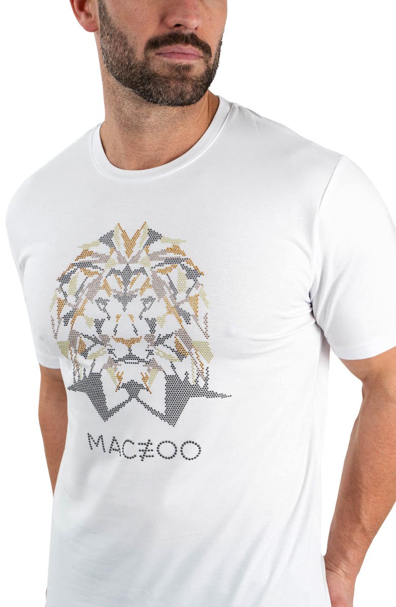 Maceoo Stone Lion Embellished Cotton Graphic T-Shirt, Alternate, color, 