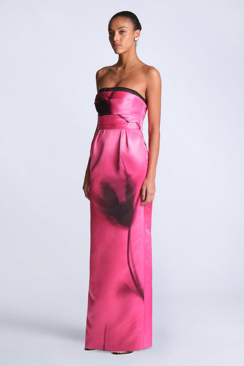 Madison Gown, Alternate, color, Placement Floral Print Begonia