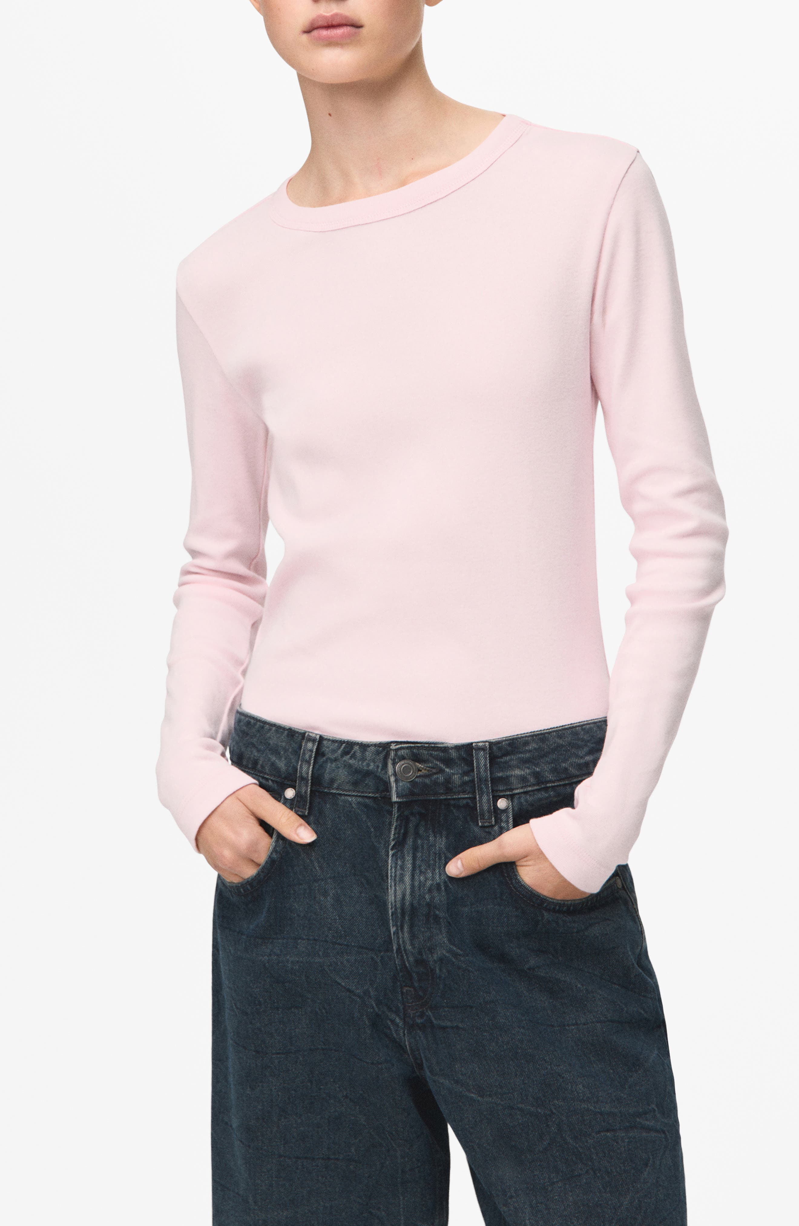 Long Sleeve Cotton Rib T-Shirt - image 3