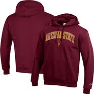 Champion Men's Champion  Maroon Arizona State Sun Devils Arched Logo Fleece Pullover Hoodie