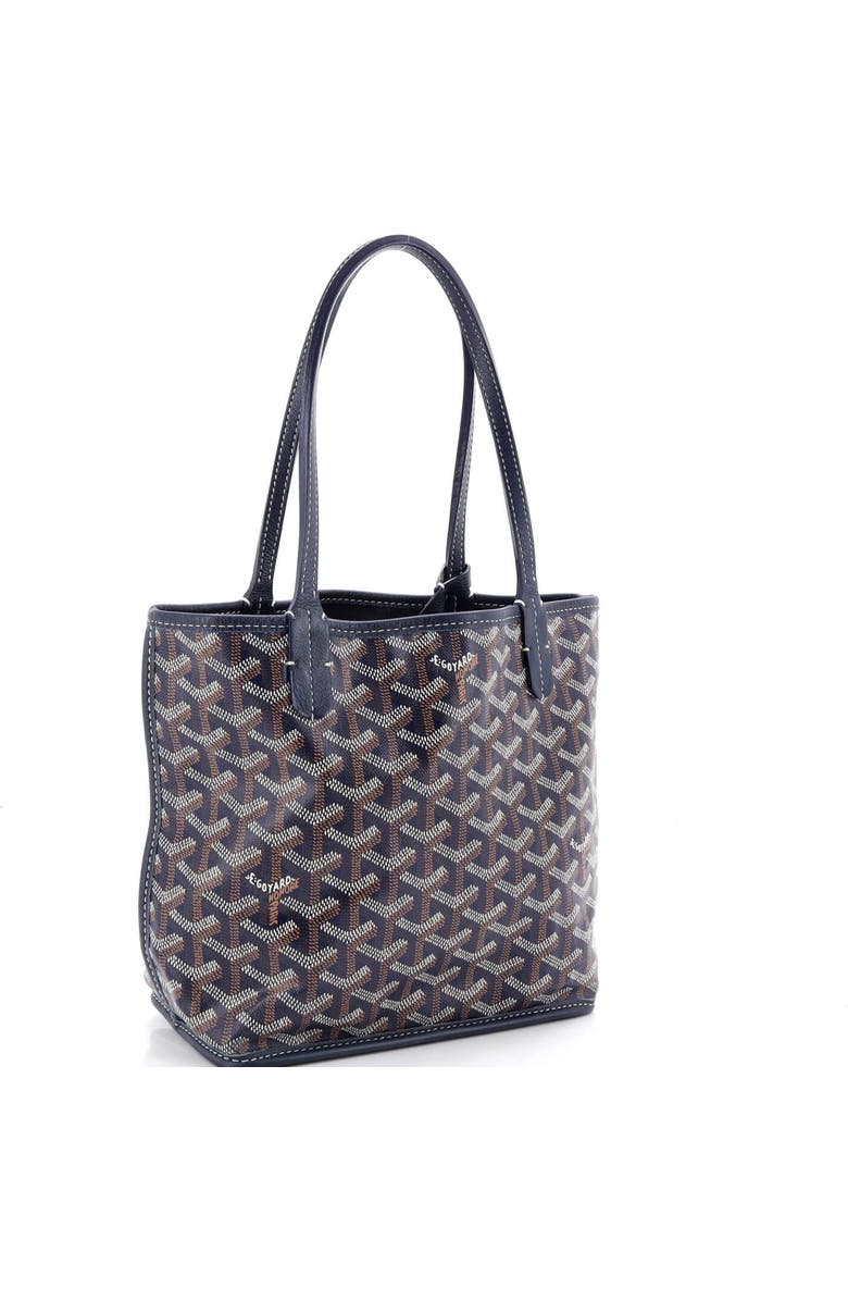 Pre-Owned Goyard Anjou Reversible Tote Coated Canvas Mini, Alternate, color, Blue