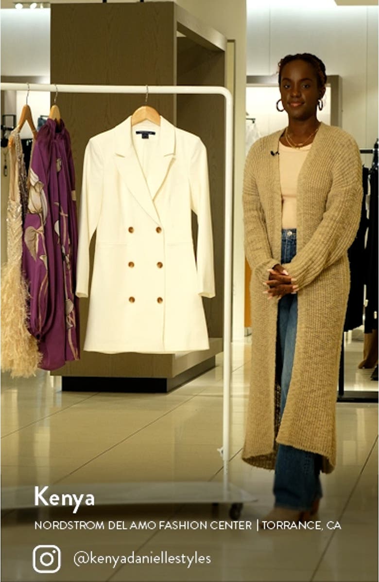 Whisper Double Breasted Blazer Long sleeve Minidress, sales video thumbnail