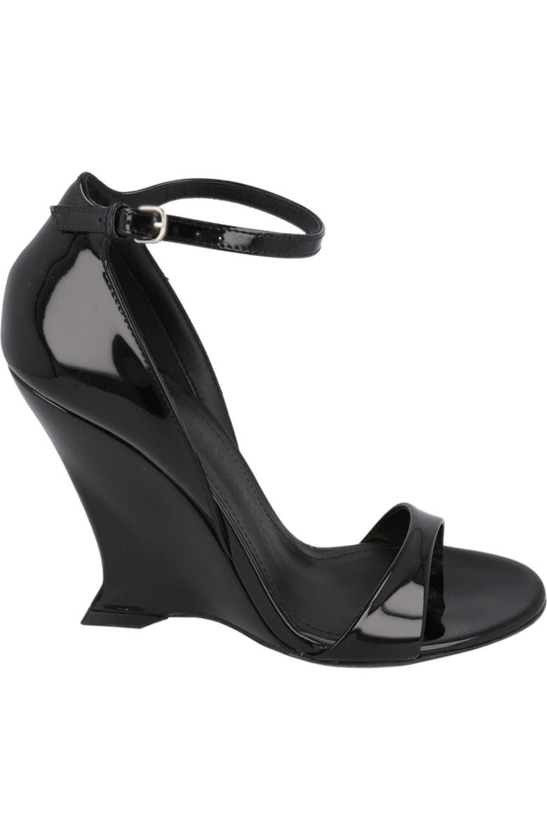 FERRAGAMO Vidette Wedge Sandal, Alternate, color, Black