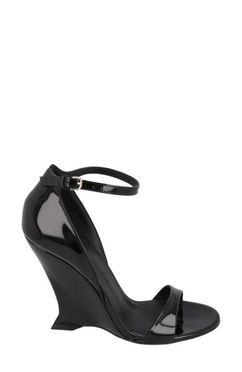 Ferragamo Unique Wedge Sandals With Sculptural Heel In 001