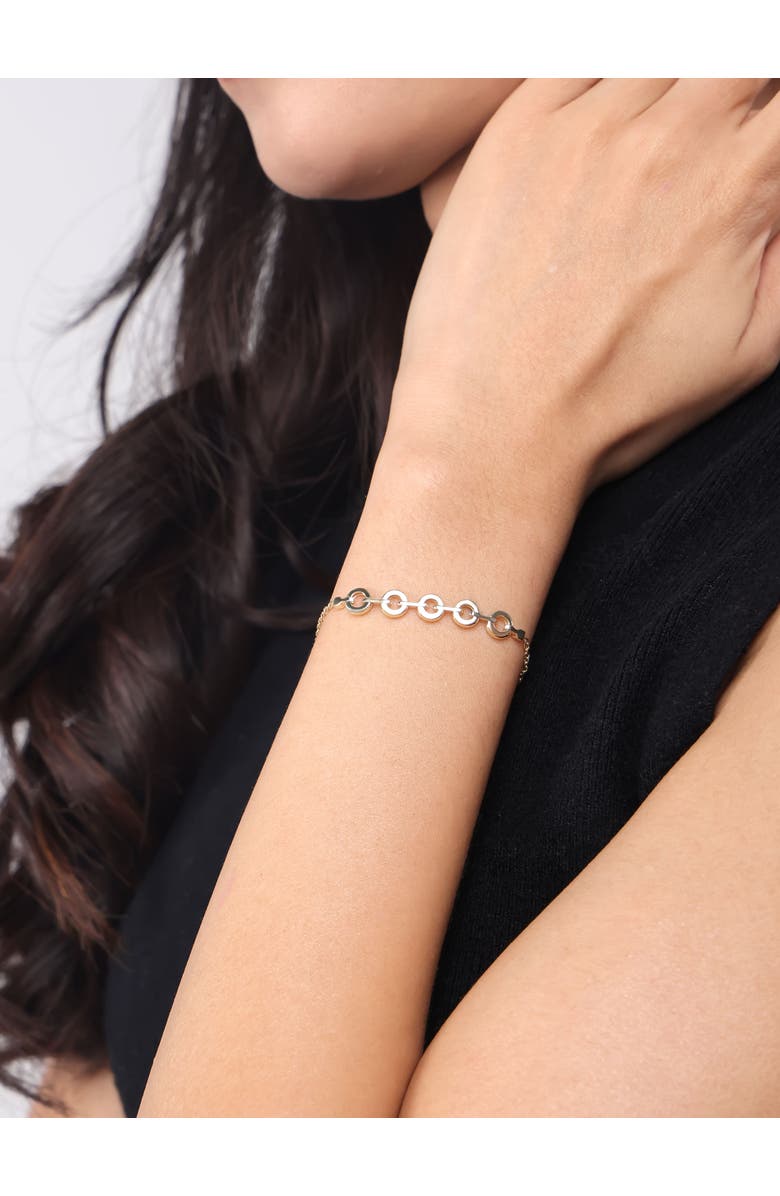 DEVATA Cable Link Chain Bracelet in 14K Gold, Alternate, color, Yellow Gold