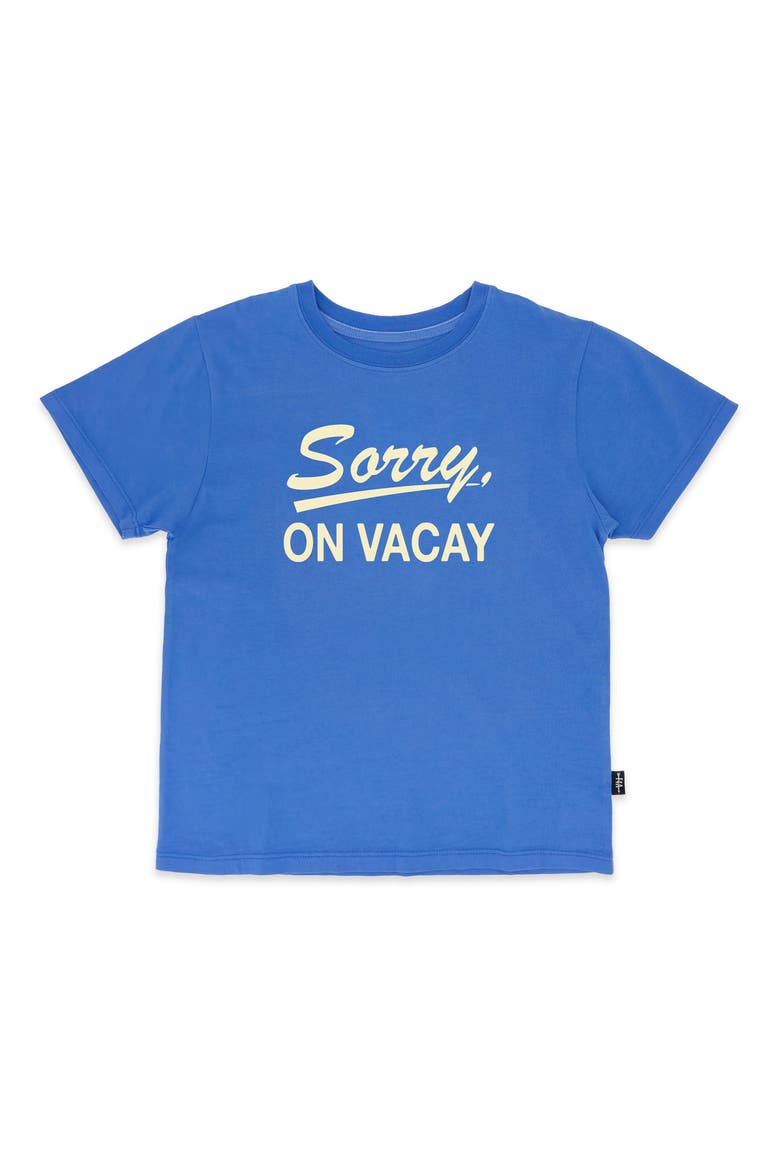 Kids' On Vacation Cotton Graphic T-Shirt, Main, color, MARINA BLUE