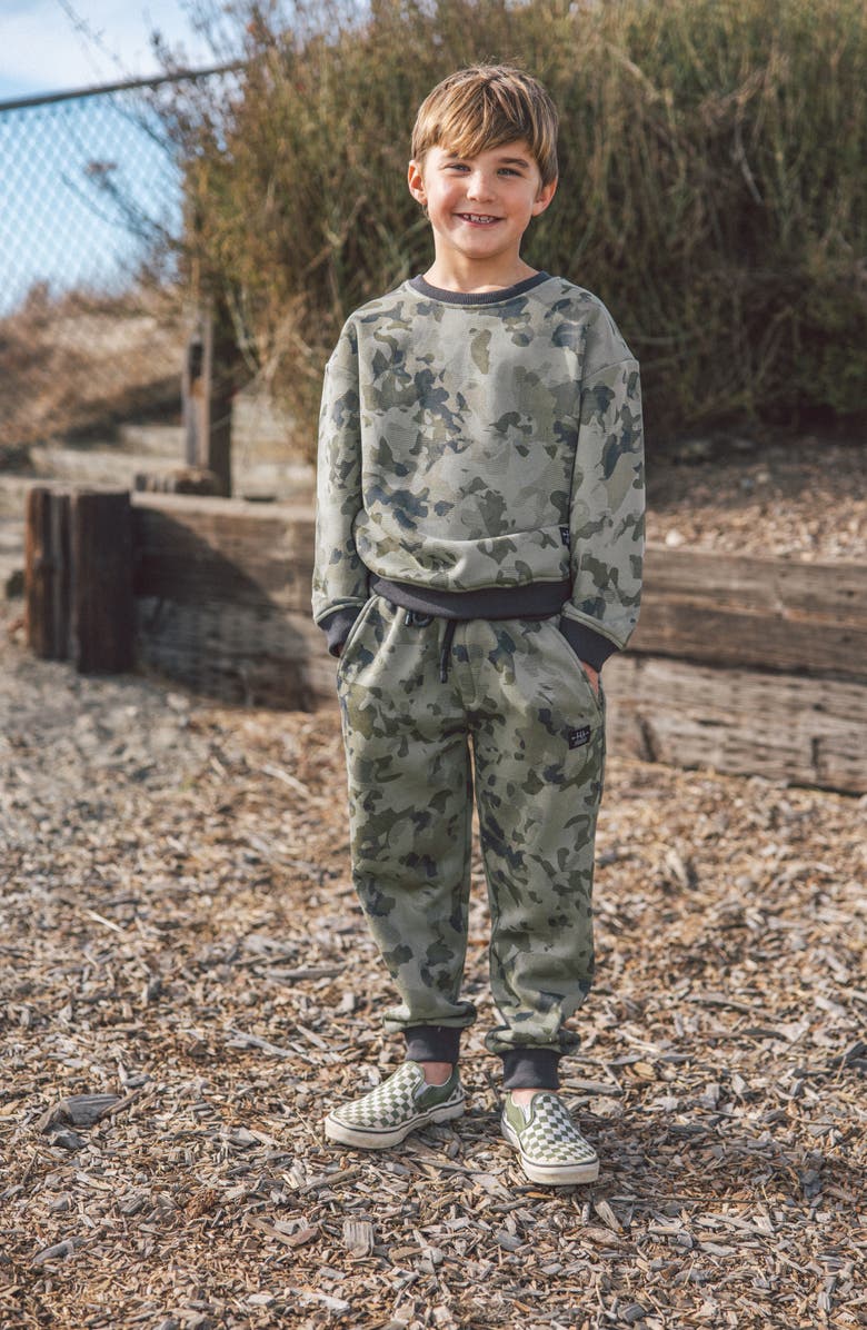 Feather 4 Arrow Kids' Ryder Oversize Camo Crewneck Sweatshirt, Alternate, color,