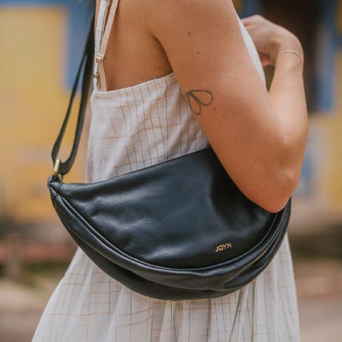 Joyn Leather Moon Sling In Black