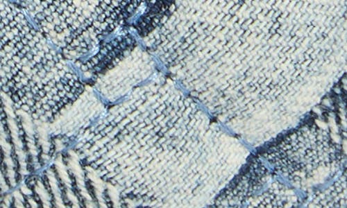 Kurt Geiger London Kensington Quilted Denim Wristlet In Blue