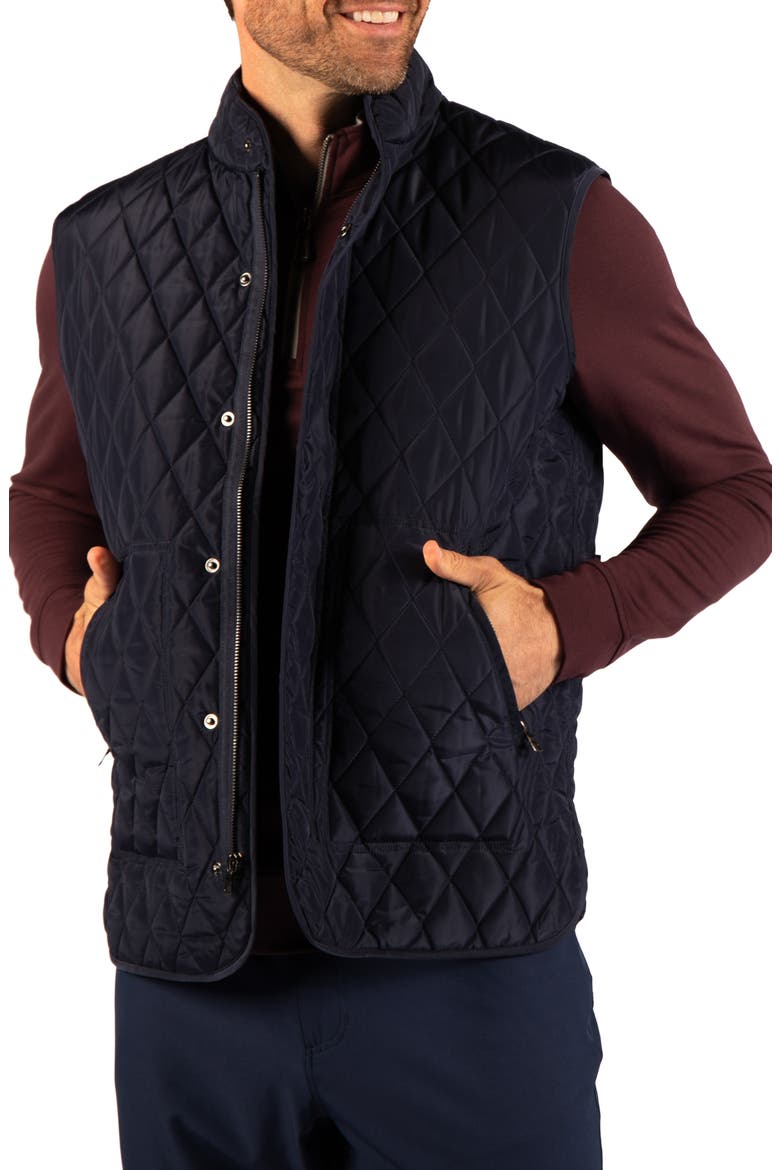 Quilted Nylon Vest, Alternate, color, NAVY