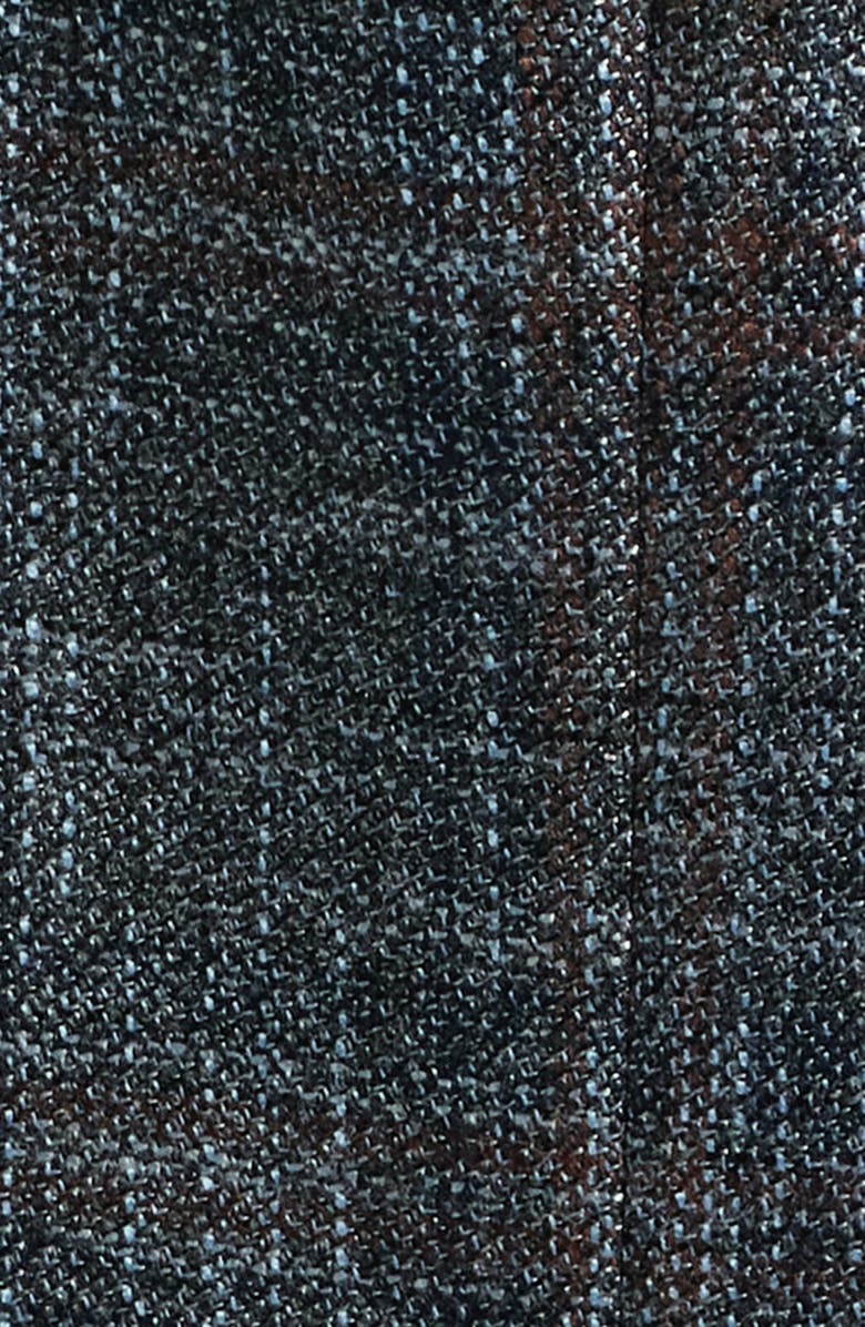 Emporio Armani G-Line Charcoal Grey Mélange Slub Wool Blend Sport Coat, Alternate, color, Charcoal