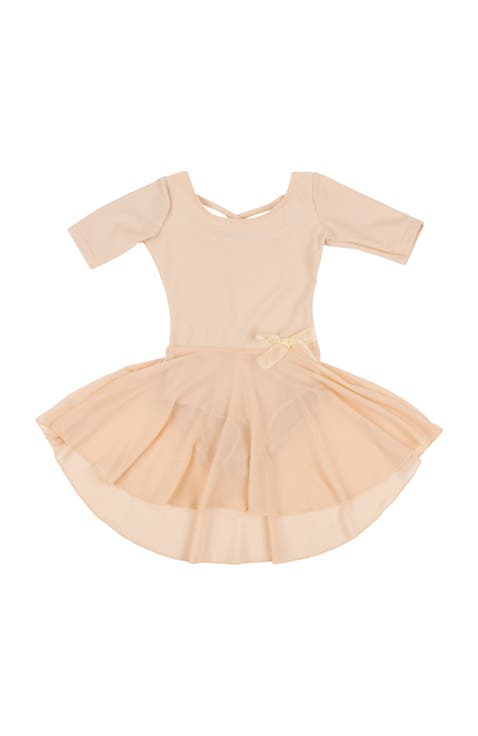 Girls Short Sleeve Skirted Leotard