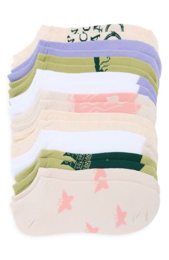 Centric Brands Wicked Hide Your Magic Assorted 9-pack Ankle Socks In Green