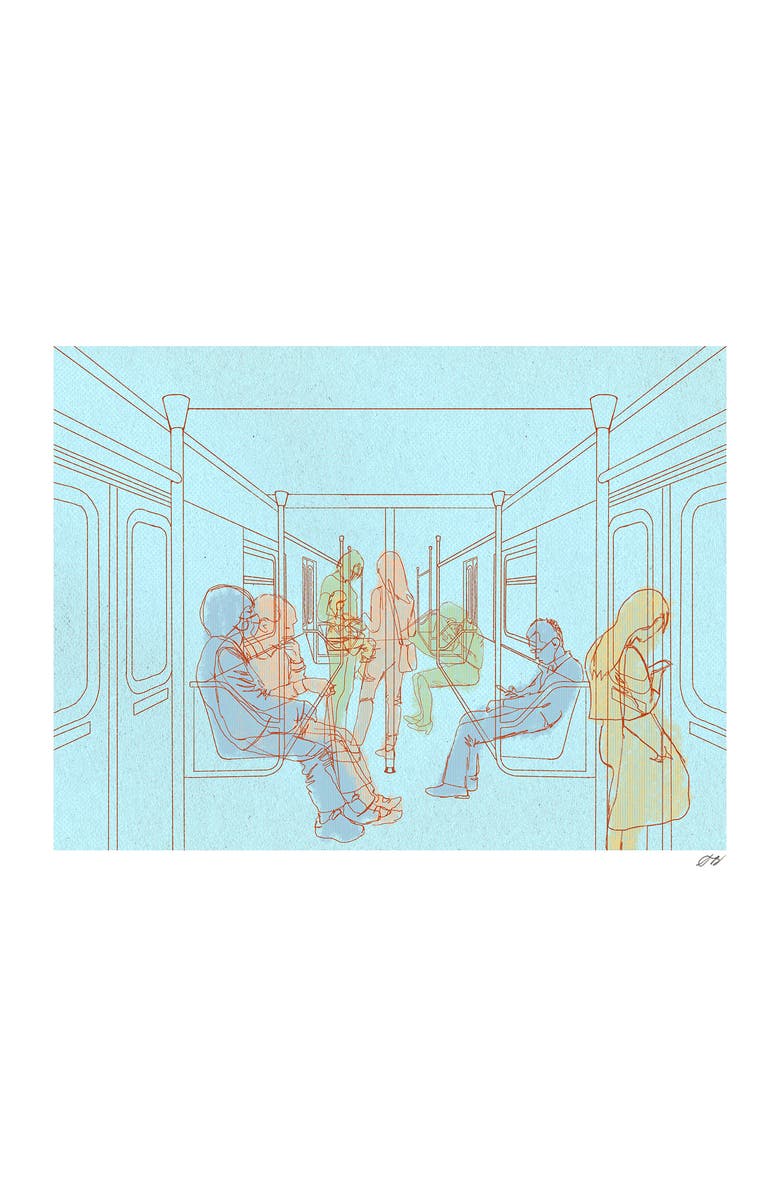 Stephanie Browne Art Subway Print, Main, color, Multi
