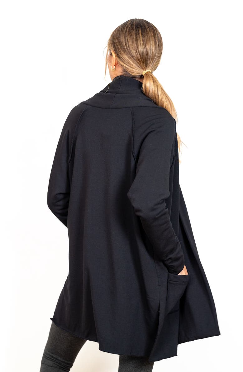 JJwinks Soho Pocketed Fleece Sweater Jacket, Alternate, color, Black