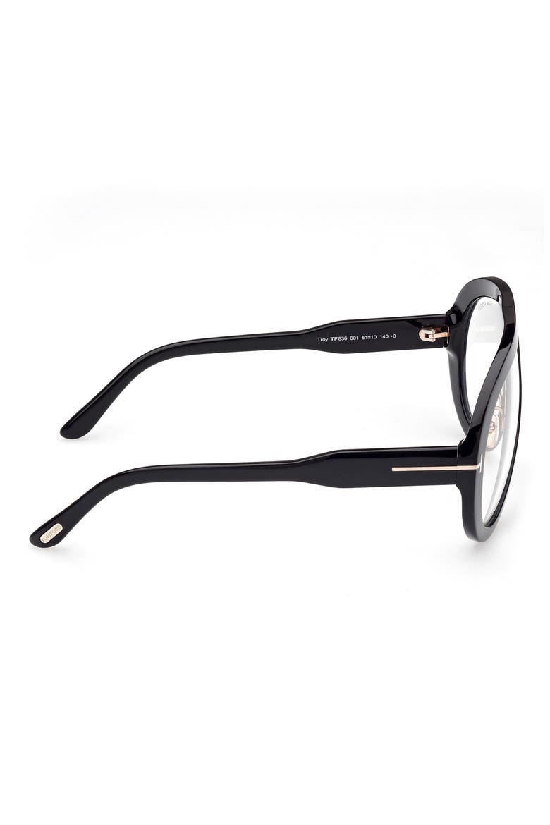 Troy 61mm Aviator Sunglasses, Alternate, color, SBLK