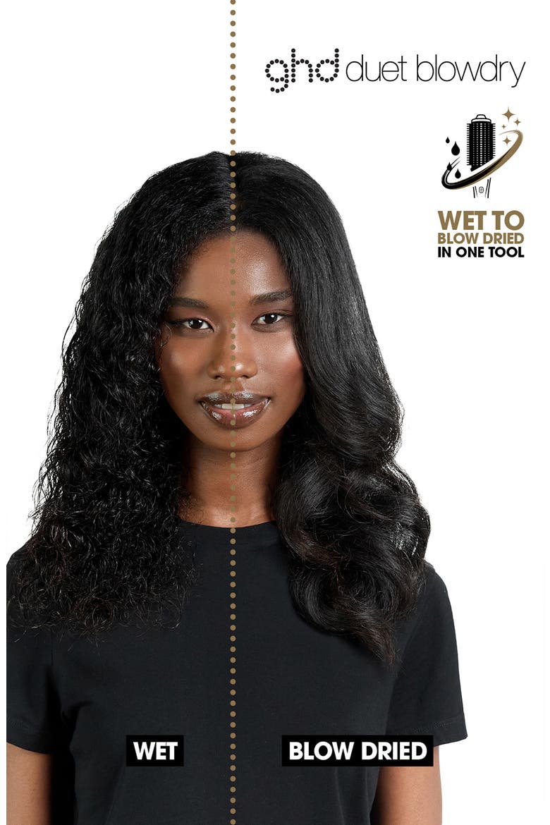 Duet Blowdry 2-in-1 Hair Dryer Brush, Alternate, color, BLACK