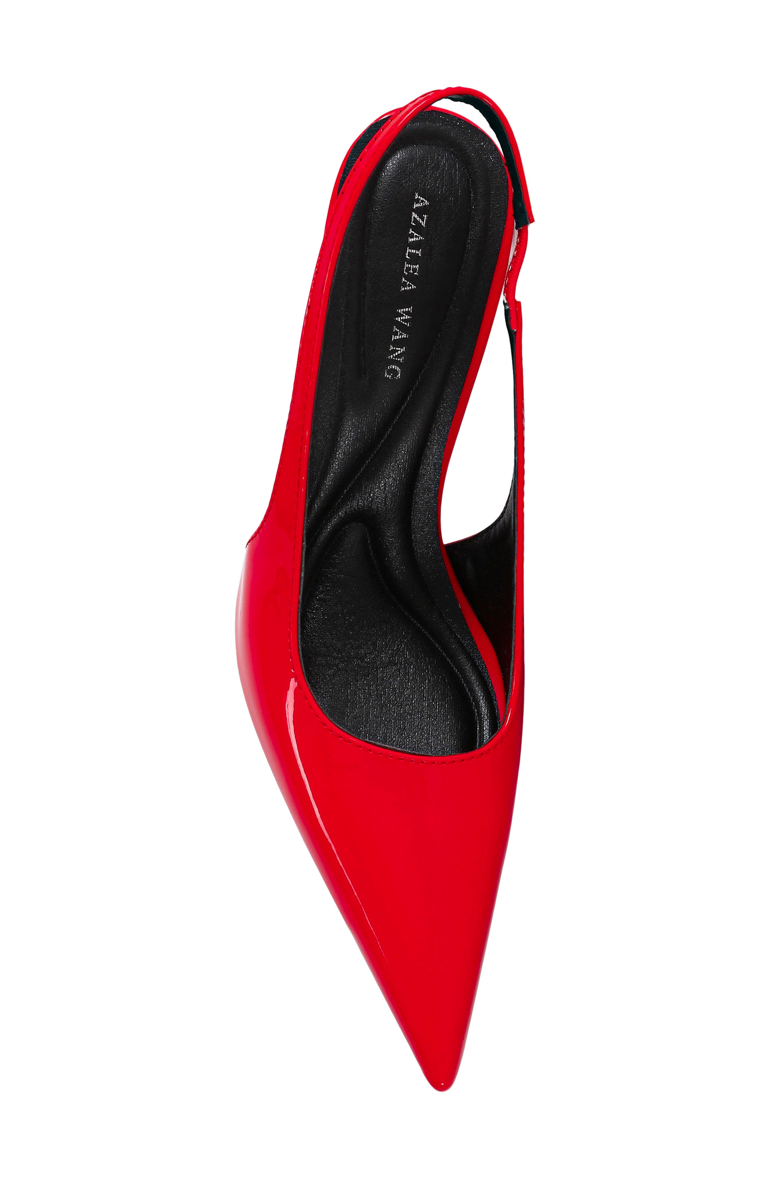Sylva Slingback Pointed Toe Pump, Alternate, color, RED