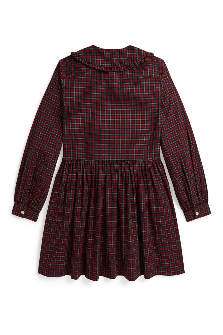 Kids' Plaid Cotton Poplin Shirtdress, Alternate, color, MULTI