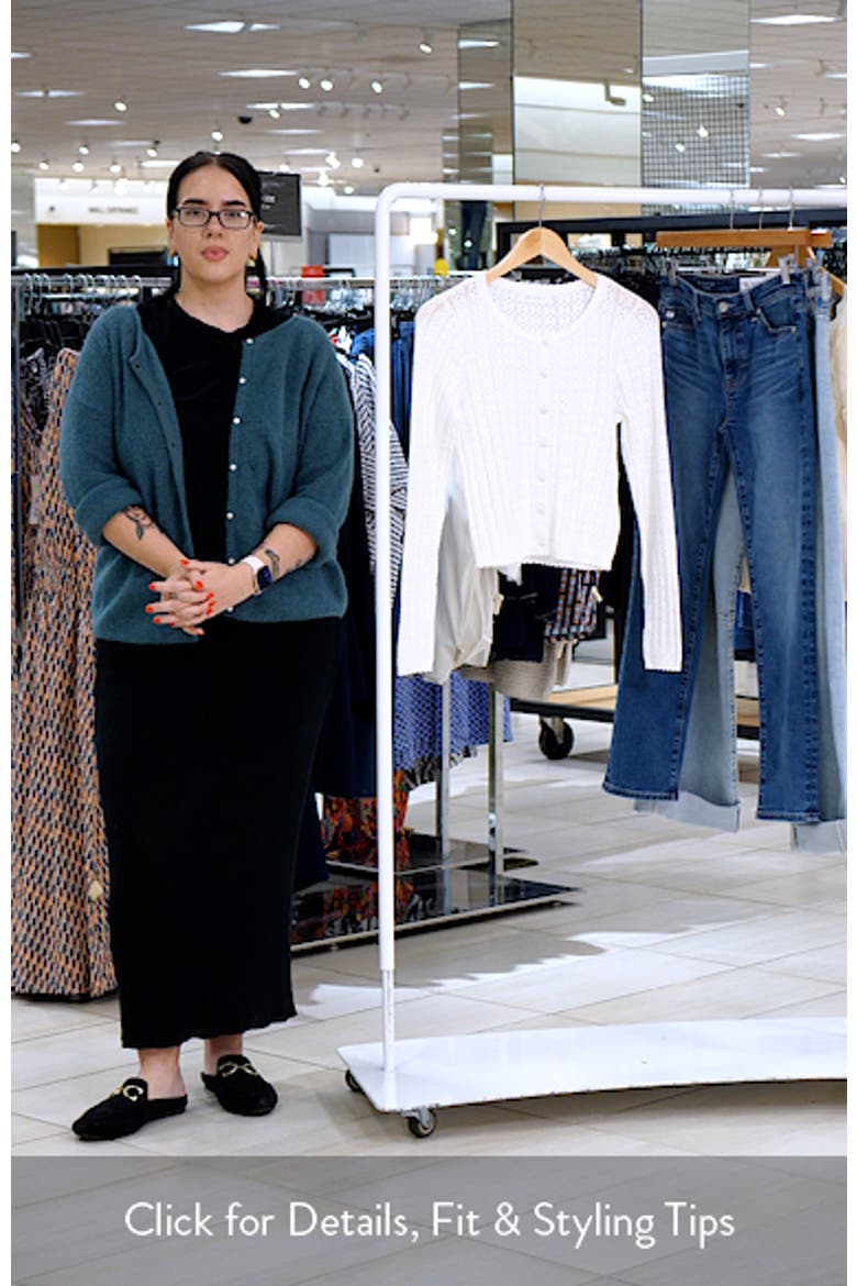 Pointelle Button Down Cardigan video