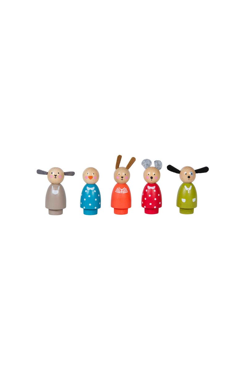 Moulin Roty Assorted Wooden Characters  Playhouse The Big Family, Alternate, color, Multi