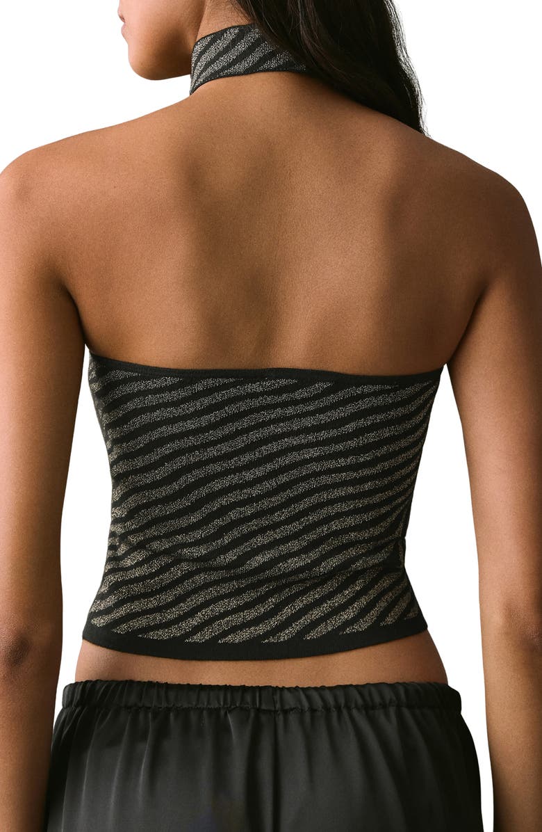 MANGO TEEN Stripe Tube Top, Alternate, color, Gold