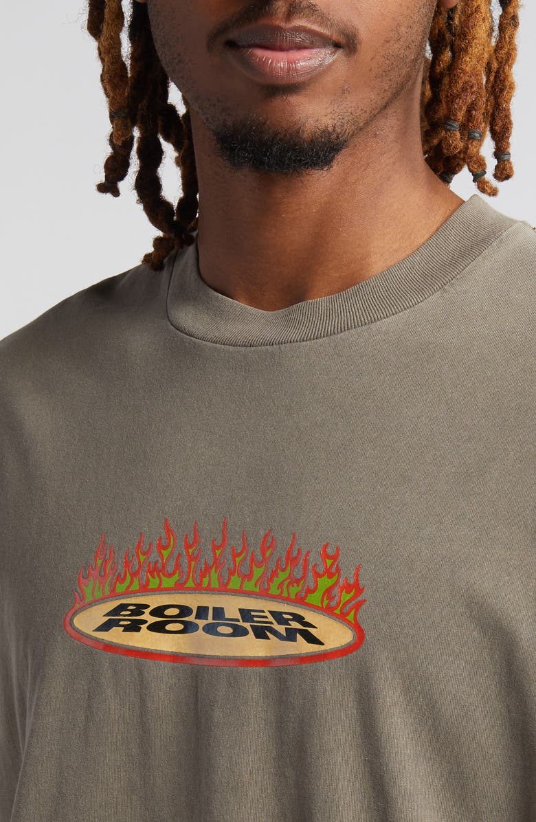 BOILER ROOM Flames Cotton Graphic T-Shirt, Alternate, color,