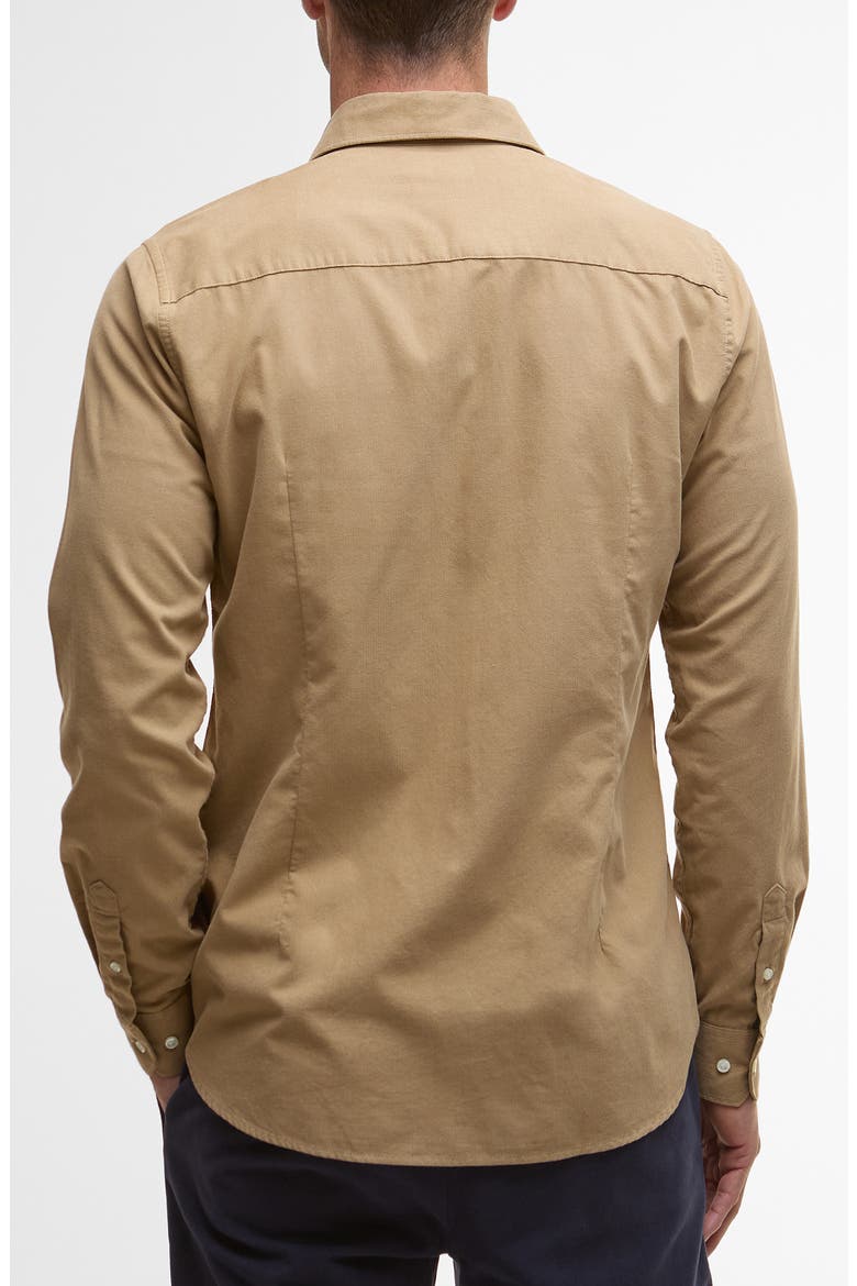Runnymede Tailored Fit Micro Corduroy Shirt, Alternate, color, STONE