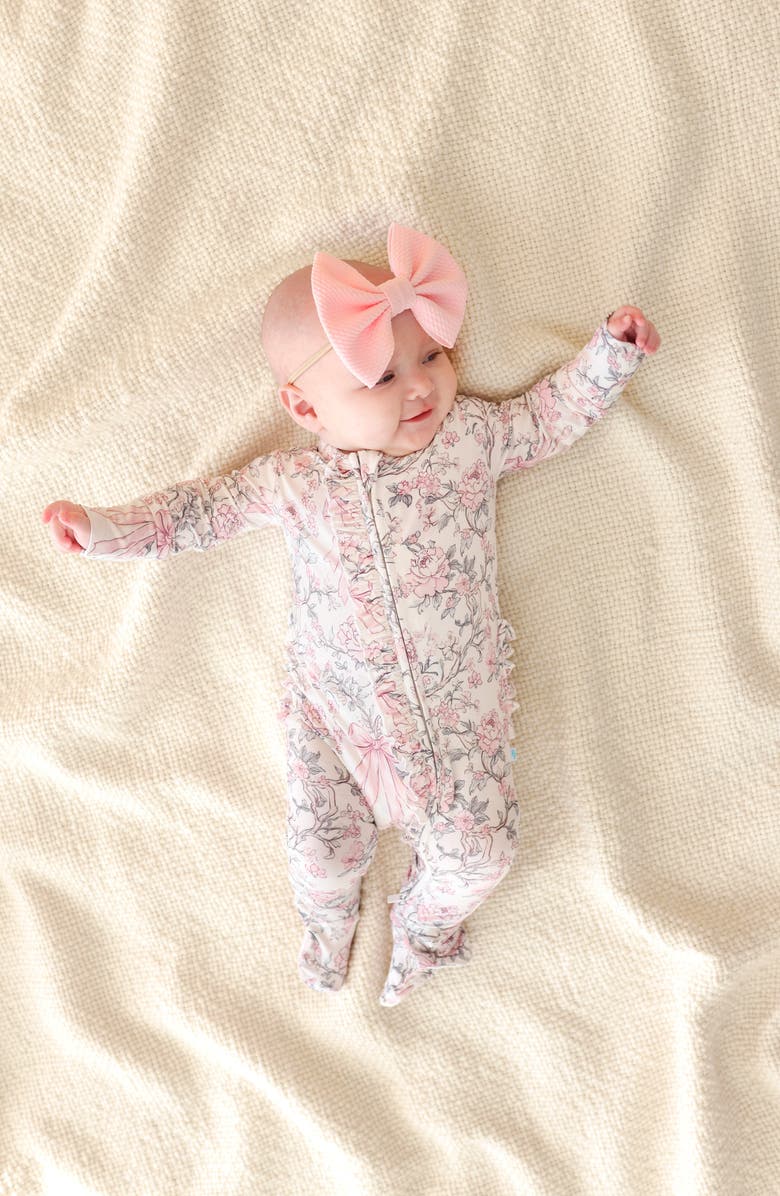 Posh Peanut Ruffle Footie, Alternate, color, Light/ Pastel Pink