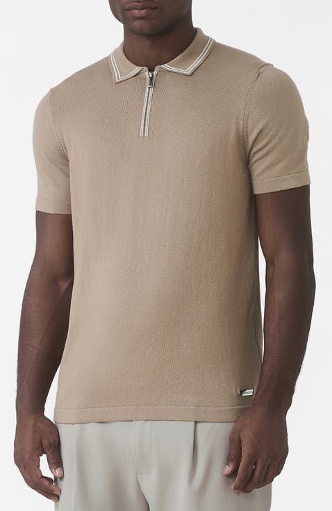 Newbury Slim Zip Knit Polo