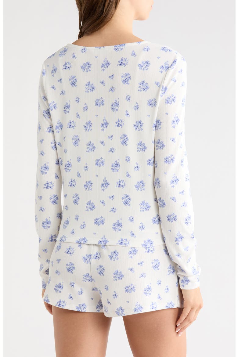 Blissful Pointelle Jersey Pajamas, Alternate, color, WHITE DITSY
