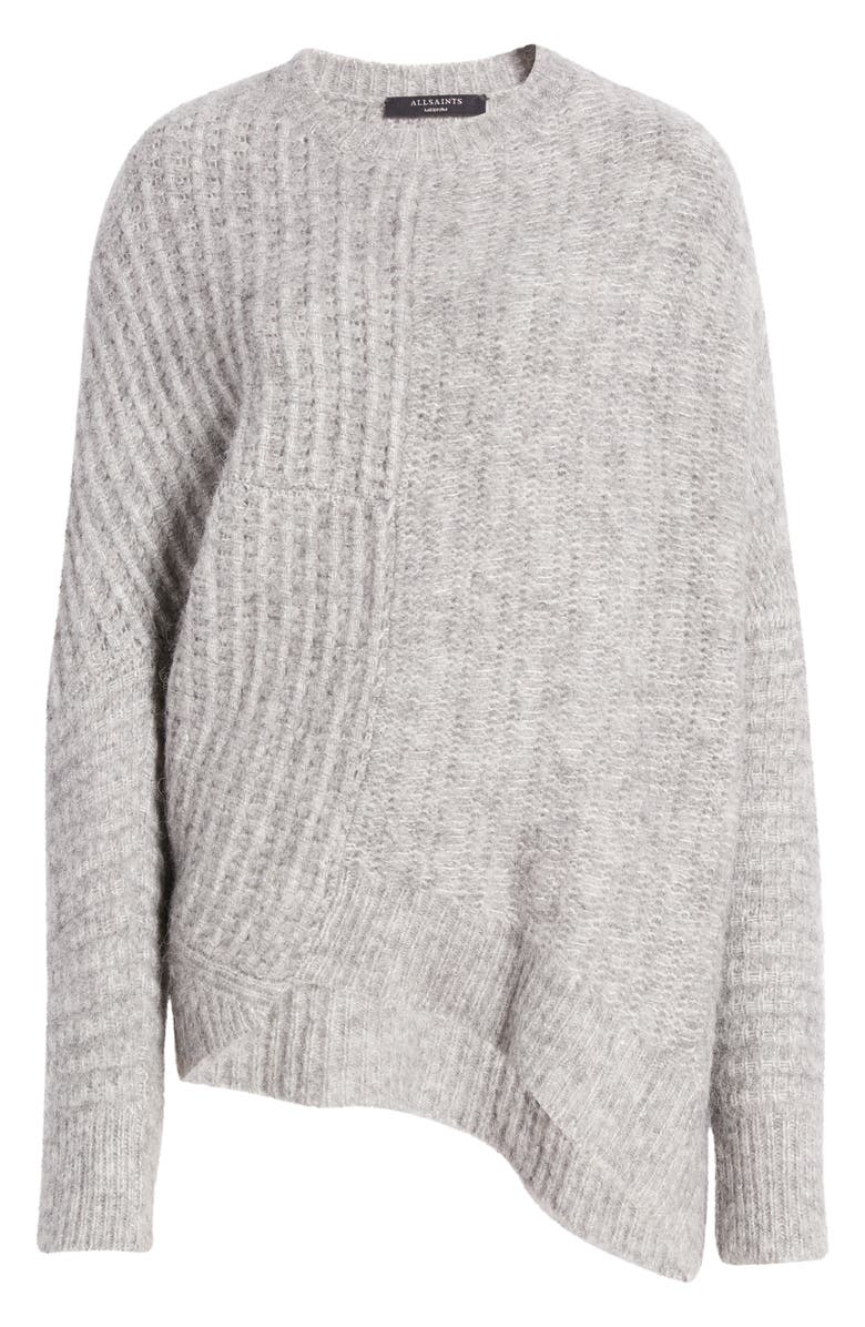 AllSaints Selena Asymmetric Sweater, Alternate, color, 