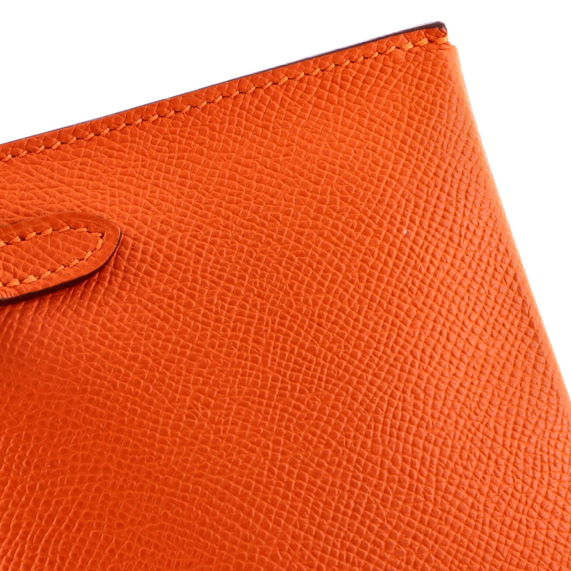 Pre-Owned Hermes Hermesnap Wallet Bag Epsom, Alternate, color, Orange H