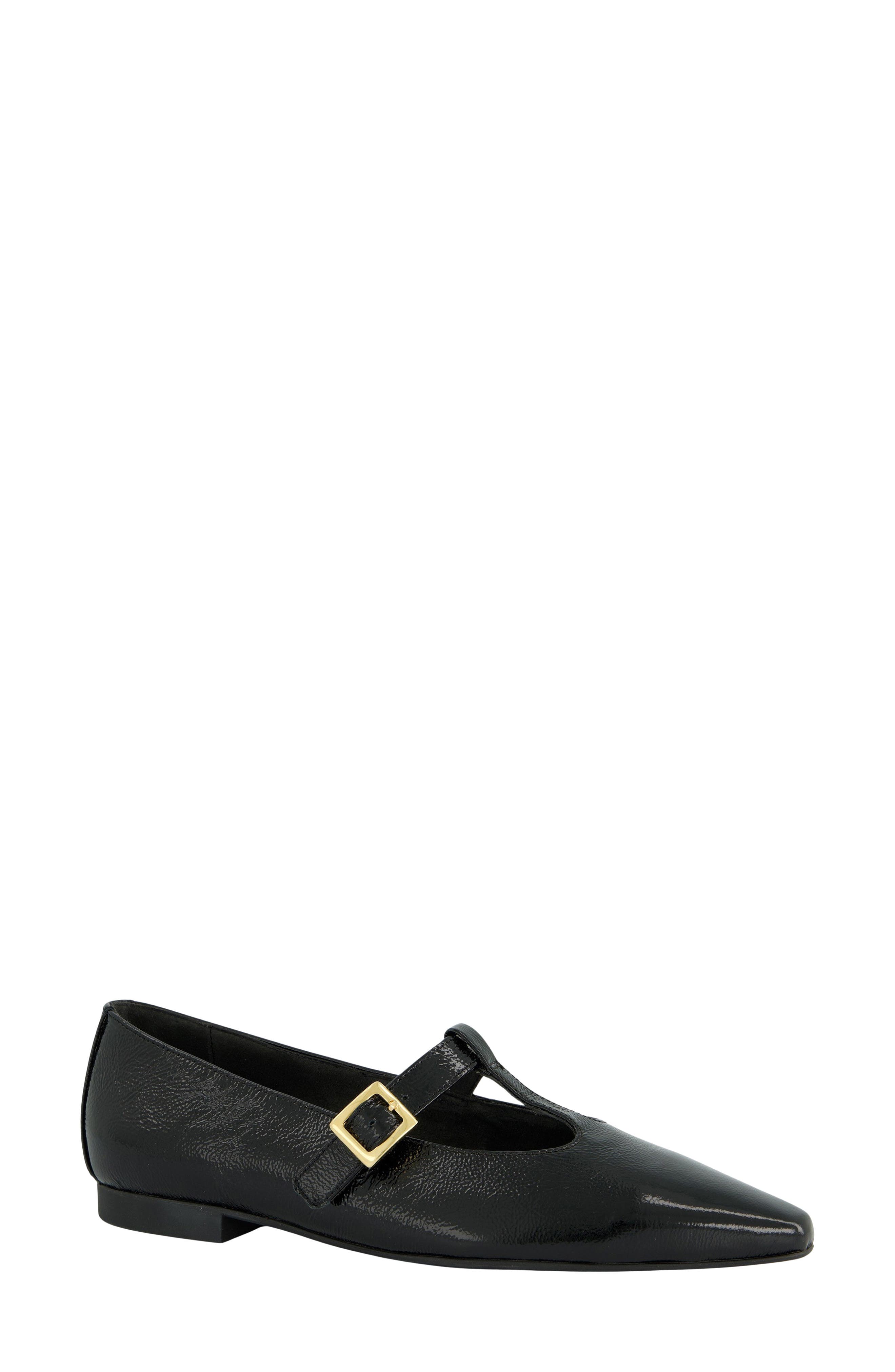 Fiji Mary Jane Flat, Main, color, BLACK CRINKLED PATENT