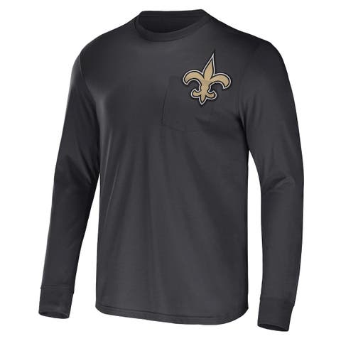 Men's NFL x Darius Rucker Collection by Fanatics Black New Orleans Saints Team Long Sleeve Pocket T-Shirt