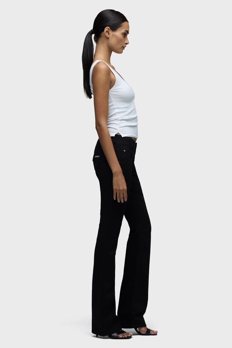 Beth Mid-Rise Baby Bootcut Jean, Main, color, Black