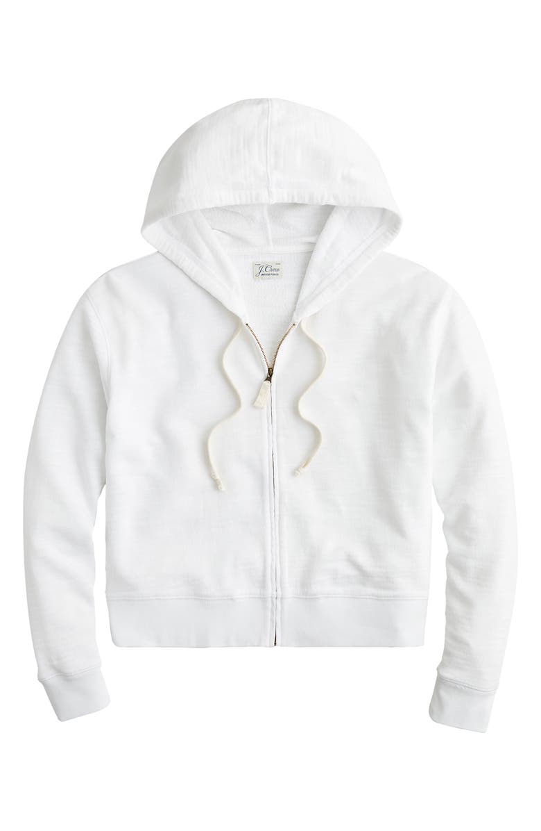 J.Crew Zip-Up Stripe Cotton Terry Hoodie, Main, color,