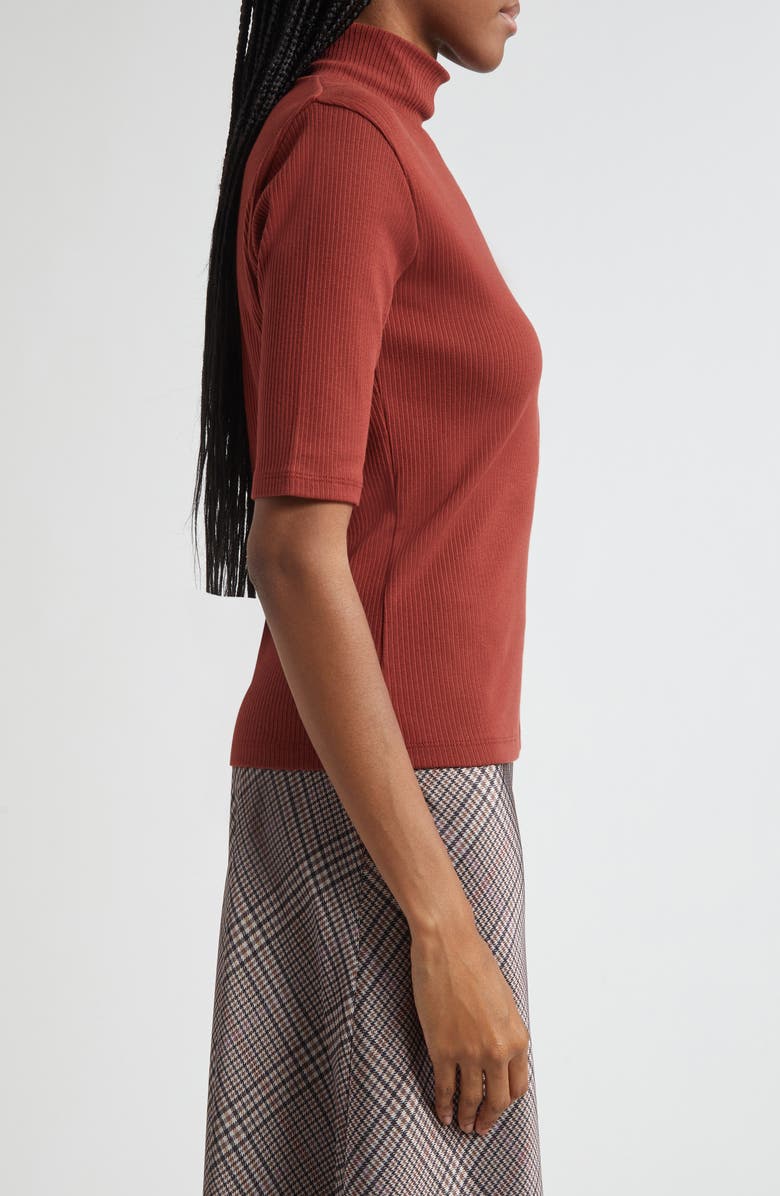 Vince Rib Knit Turtleneck Top, Alternate, color, Siena