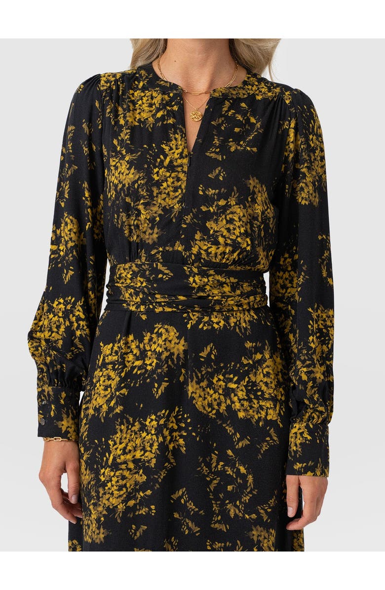 Saint + Sofia Adaline Zip Up Dress, Alternate, color, Yellow Mimosa