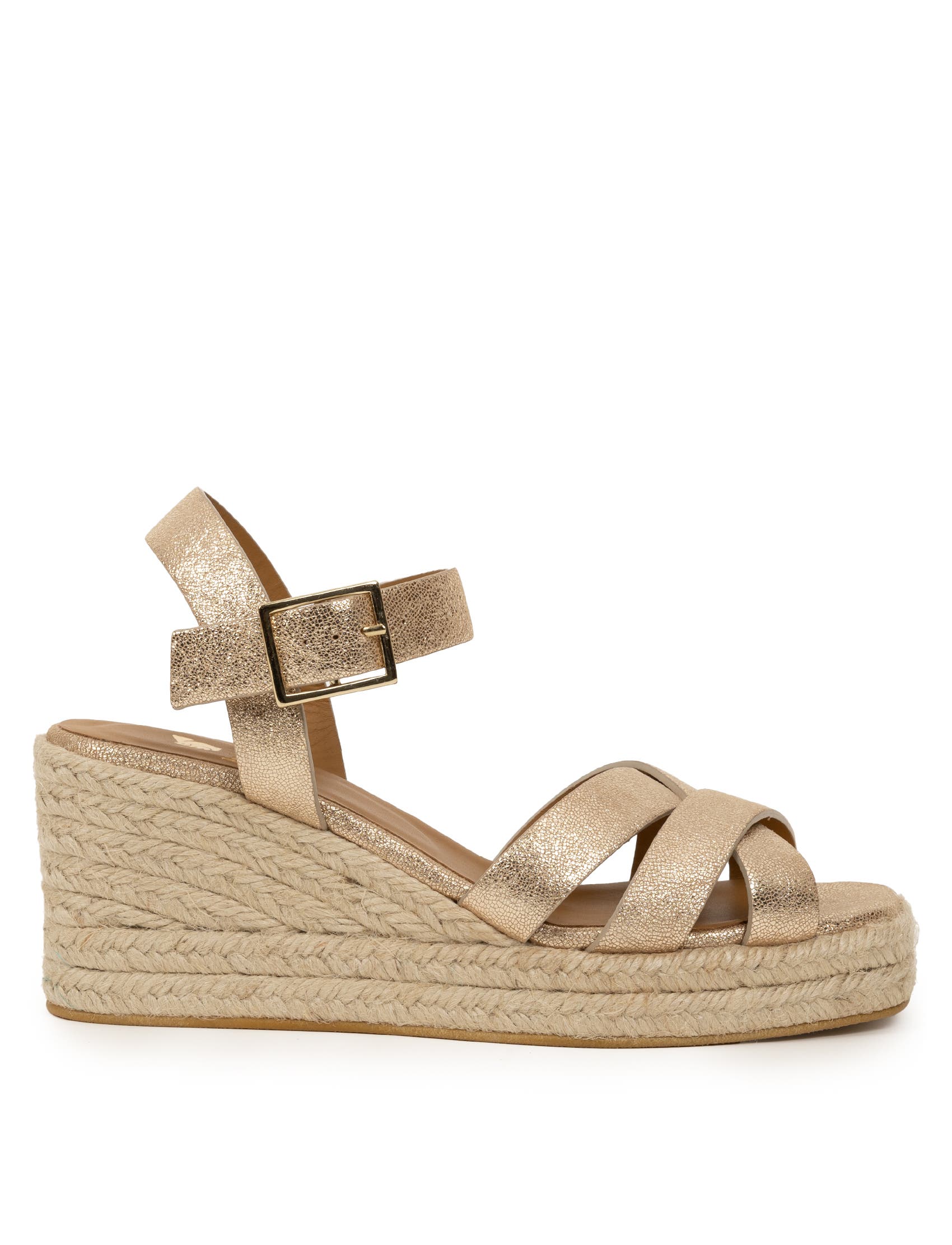 Cléo Espadrille Wedges, Alternate, color, Iridescent Champagne