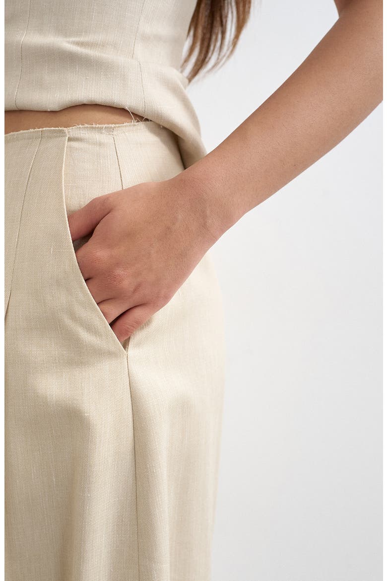 Pleated Barrel Pants, Alternate, color, STONE