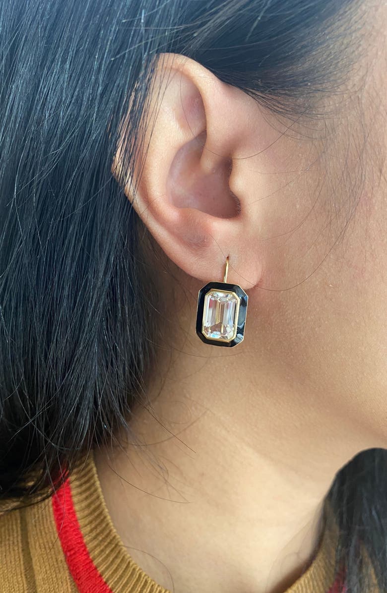 GOSHWARA Queen Emerald Cut Earrings, Alternate, color,