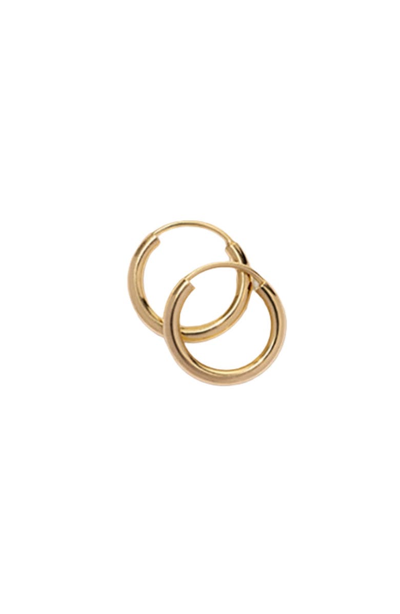 MADE BY MARY 14k Mini Live In Hoop Earrings, Main, color, 14K Solid Gold