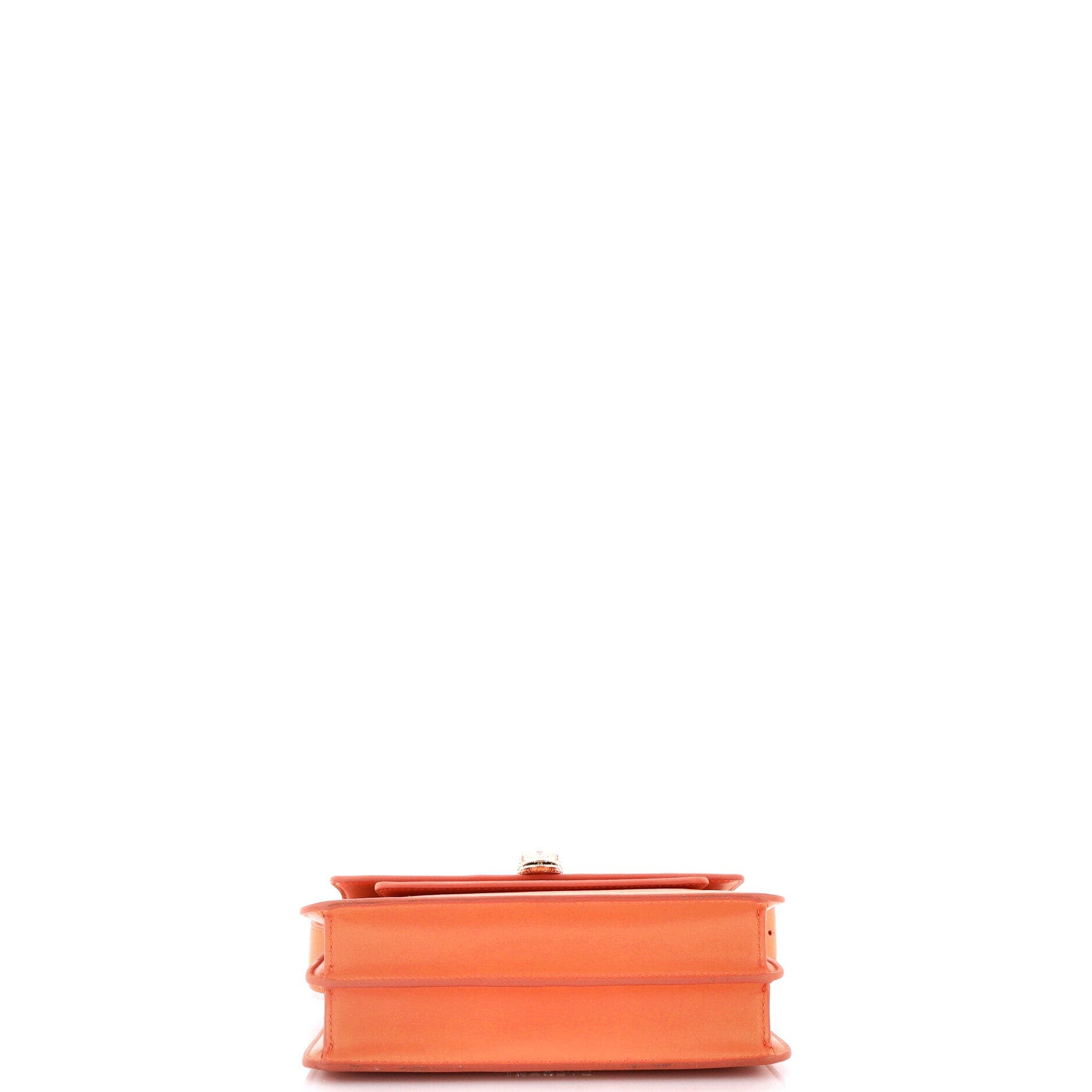 Serpenti Forever Maxi Chain Crossbody Bag Leather Small, Alternate, color, Orange