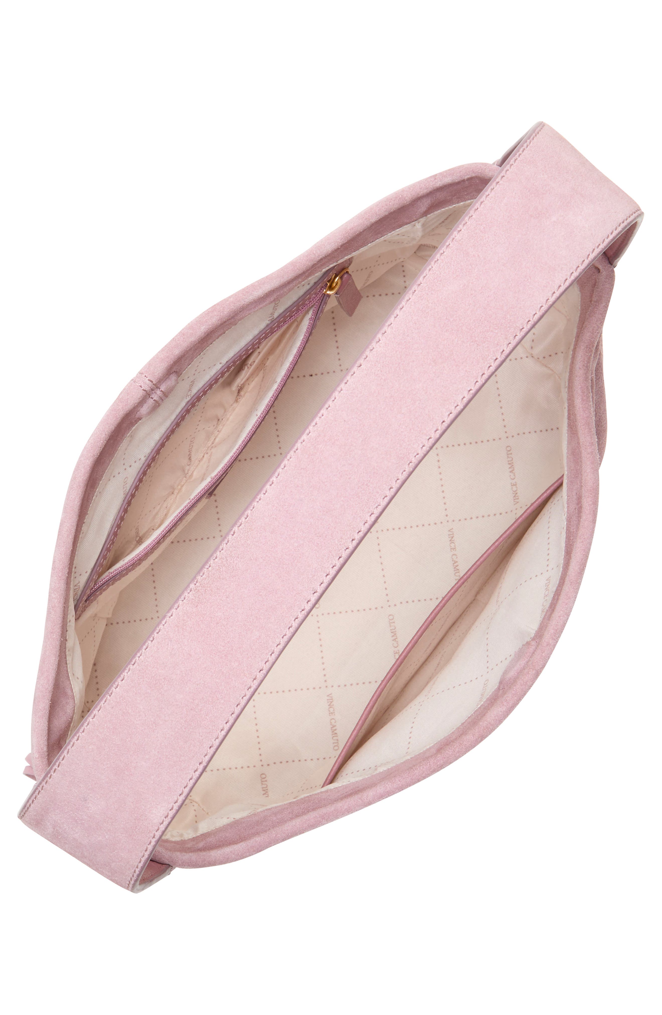Vince Camuto Aleah Suede Tote, Alternate, color, Cosmetic Pink