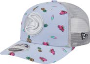 New Era Men's New Era Light Blue/Gray Atlanta Hawks Adventure Aloha Pattern 9SEVENTY Stretch-Snap Hat