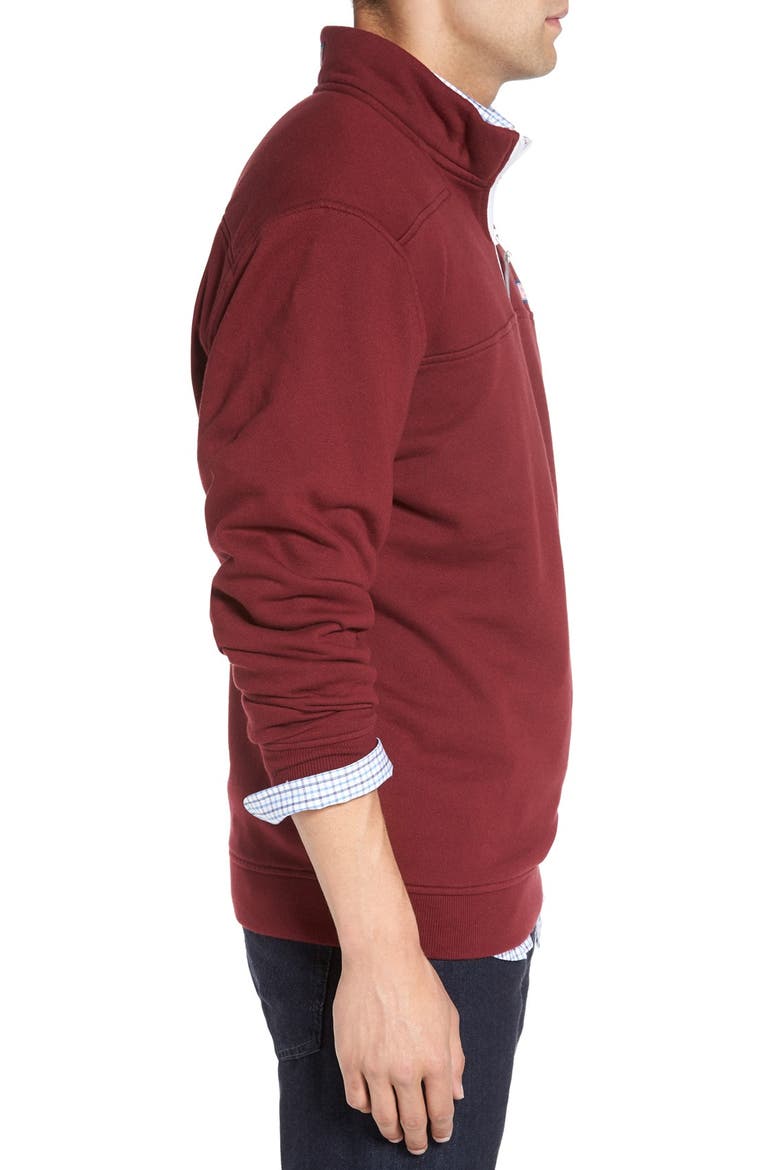 'Collegiate Shep' Quarter Zip Pullover, Alternate, color, CRIMSON