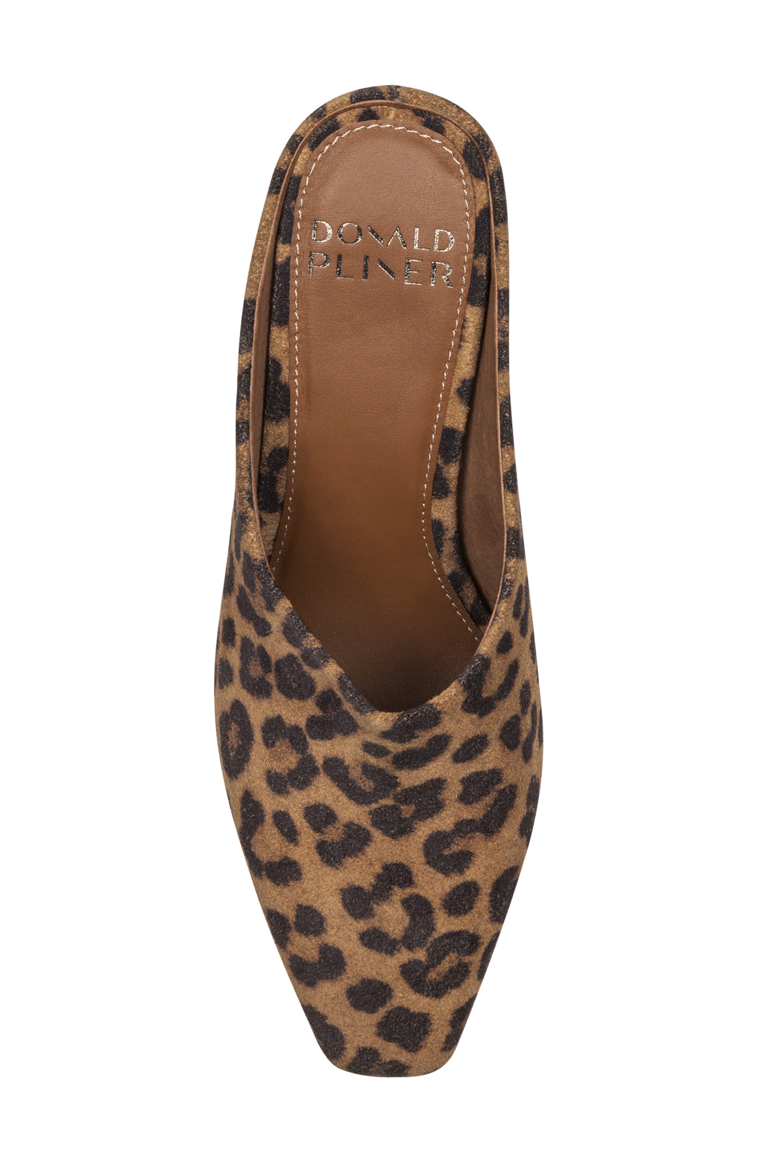Braelynn Leather Heeled Mule, Alternate, color, LEOPARD