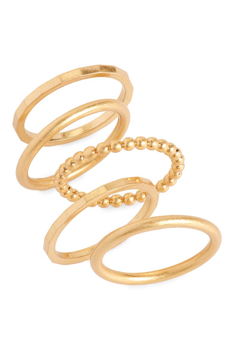 Simple Stacking Ring Set, Main, color, VINTAGE GOLD