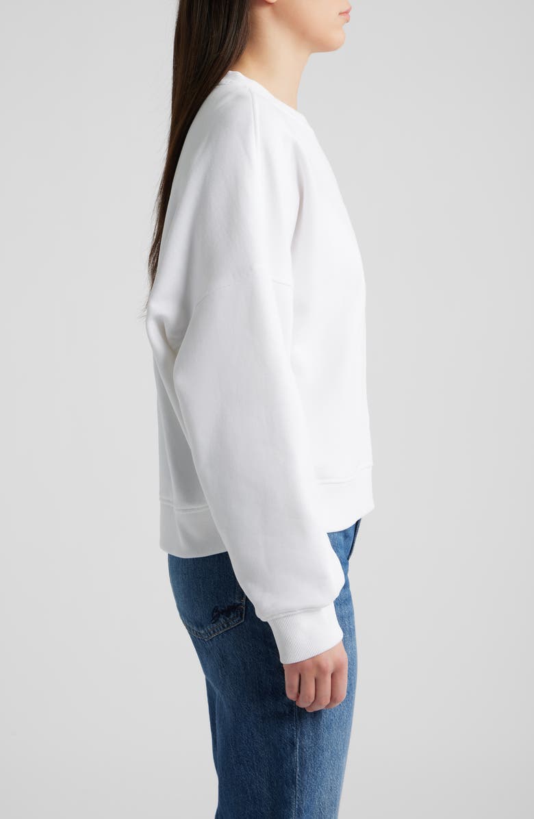 BOSS Orange Be A Lover Stretch Cotton Graphic Sweatshirt, Alternate, color, White